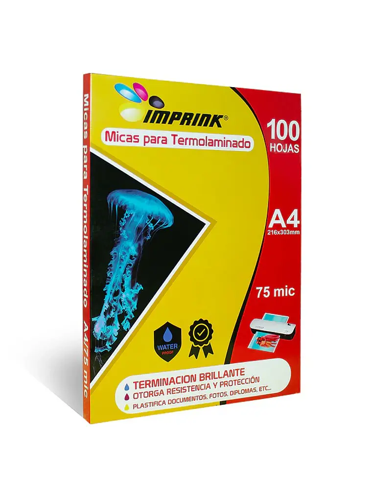 100 Micas Para Termolaminadora Plastificadora tamaño A4 75mic para Laminadora  1