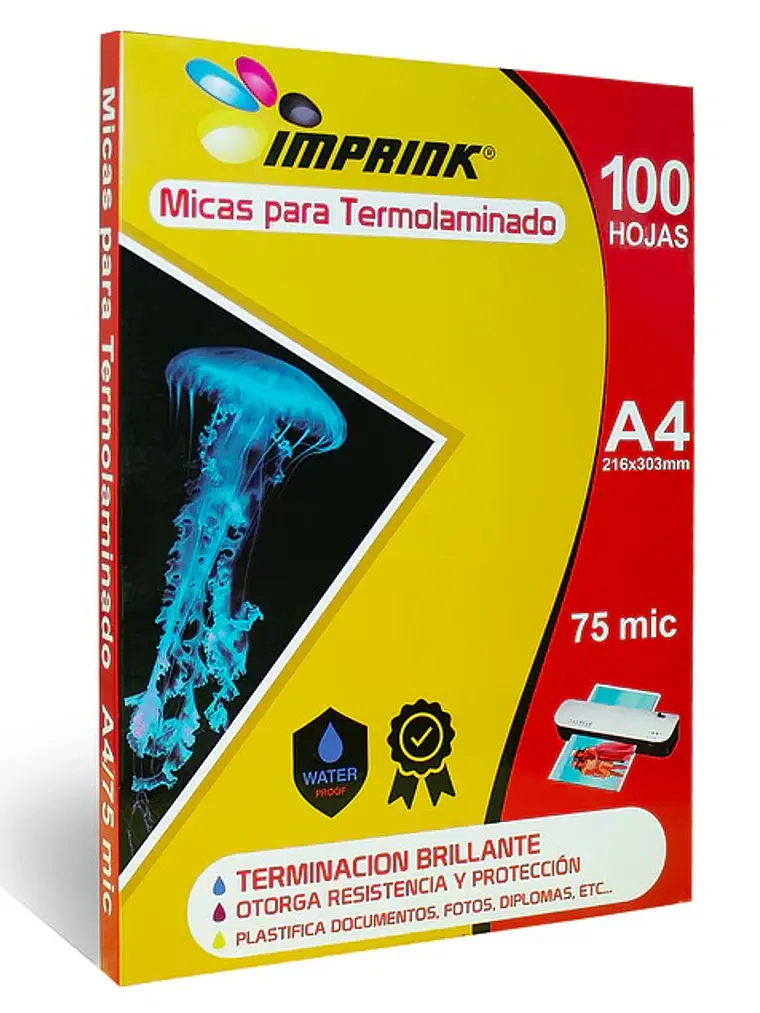 100 Micas Para Termolaminadora Plastificadora tamaño A4 75mic para Laminadora  1