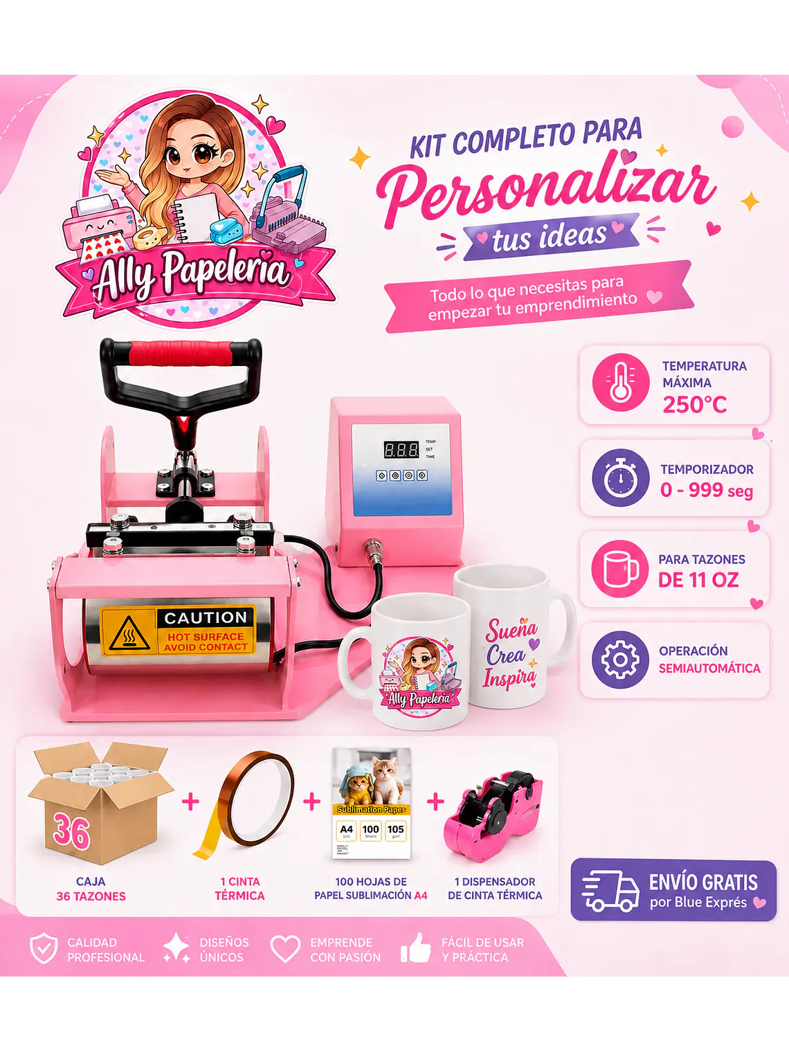 kit Estampadora de tazas  1
