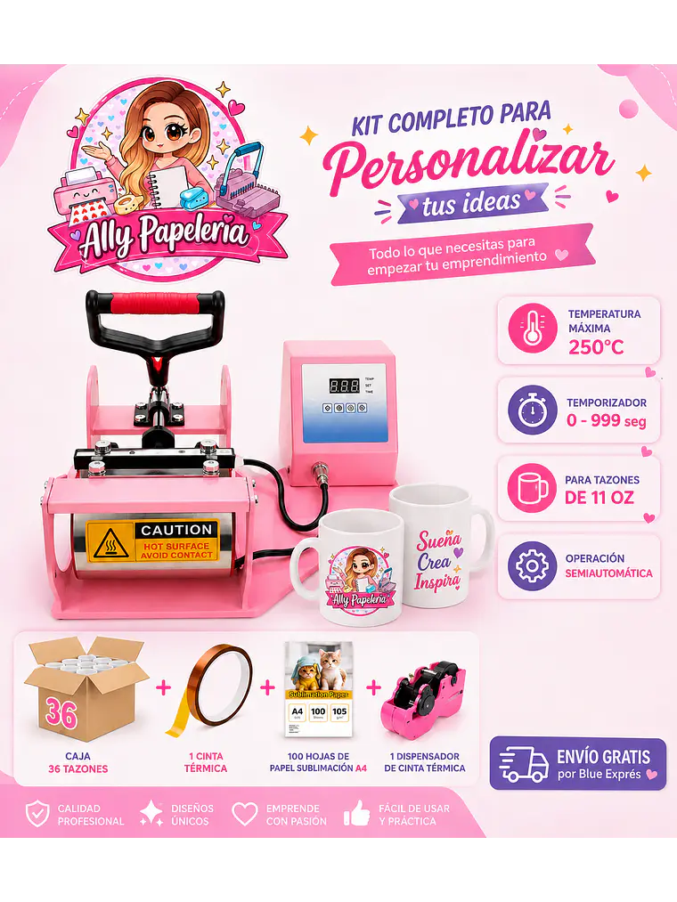 kit Estampadora de tazas  1