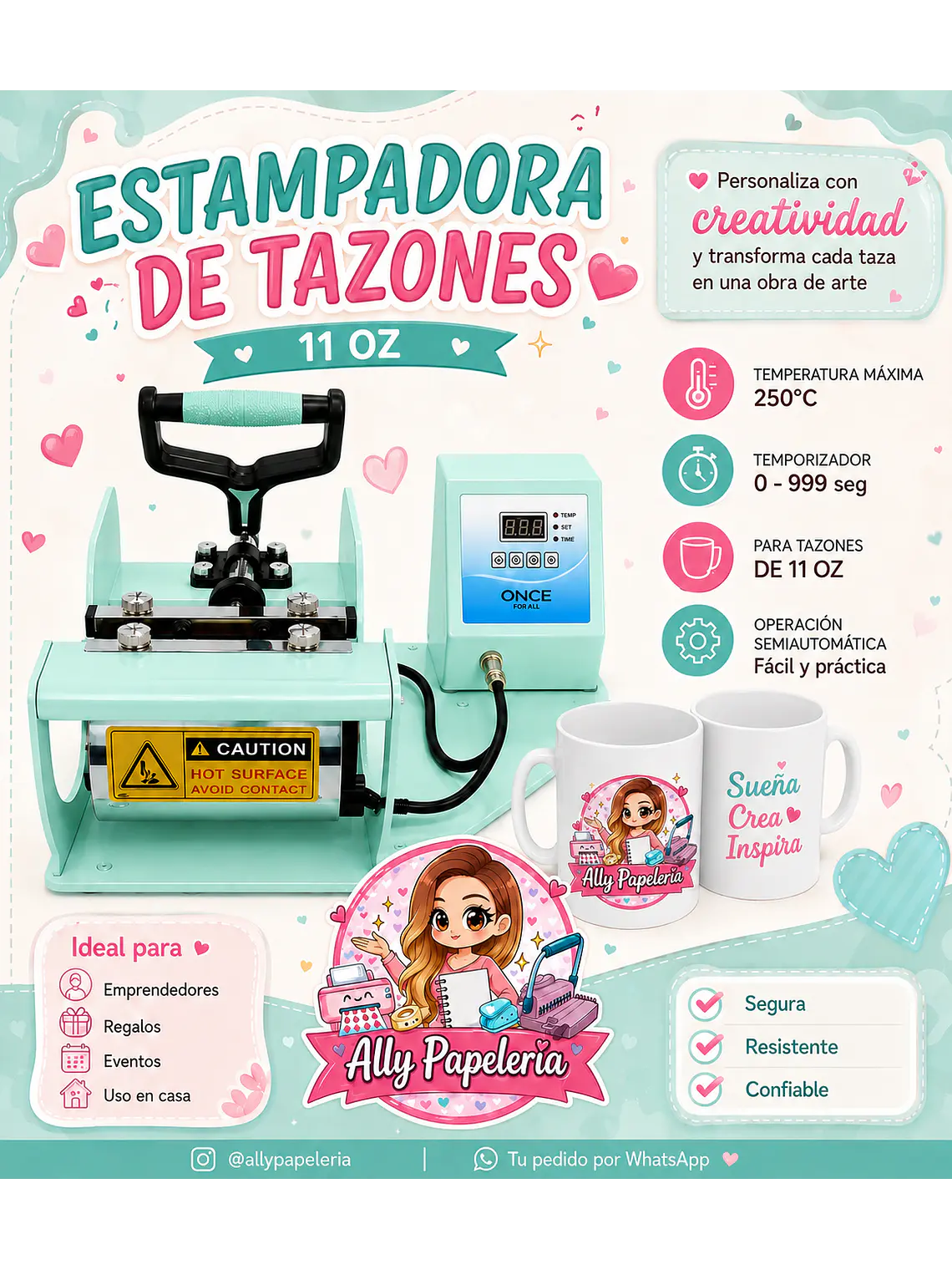 kit Estampadora de tazas  2