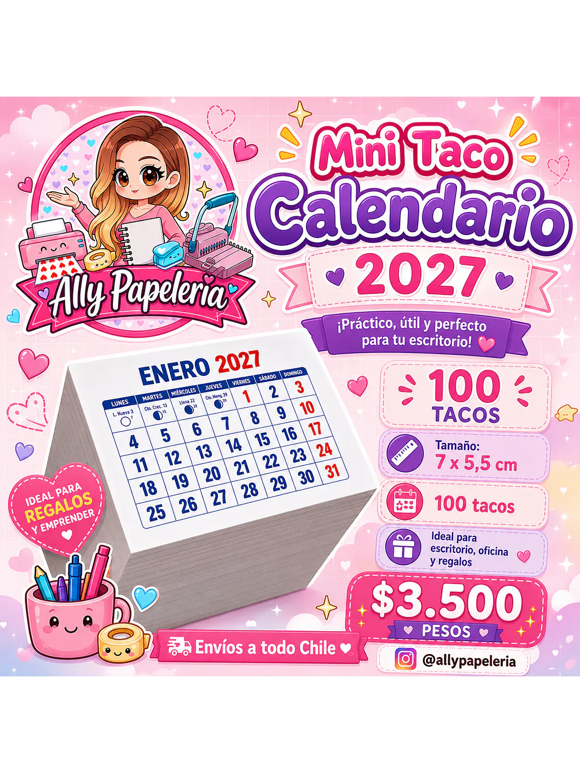 MINI TACO CALENDARIO 2027 1