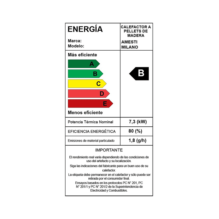 Estufa a Pellet Milano 5