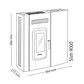 Estufa a Pellet Amesti Slim 9000 wifi - thumbnail 8