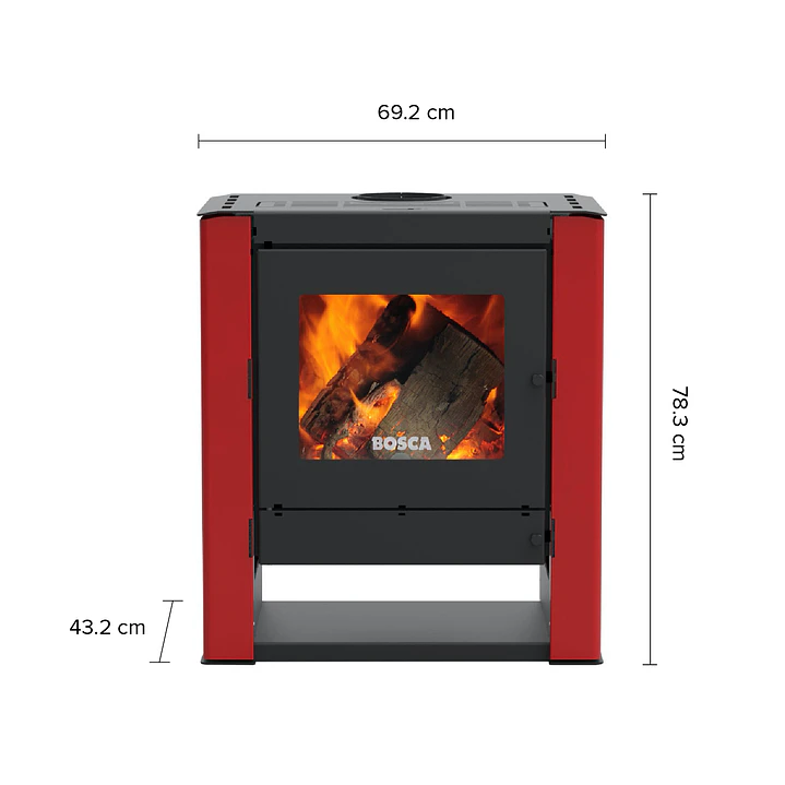 Estufa a Leña Gold 500 Black Vision - 12,2 KW 6