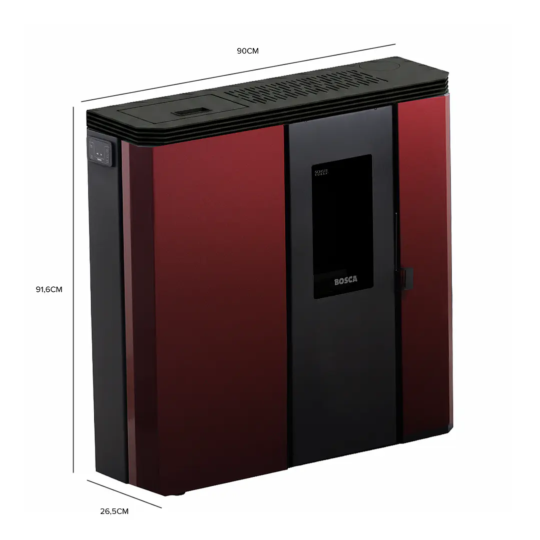 Estufa a Pellet Bosca FIT+ Black Vision 9,3 KW 2
