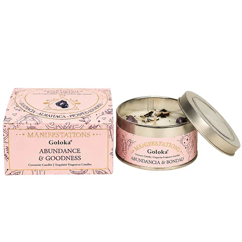 Vela Tarro Albahaca Pétalo de Rosa con Amatista