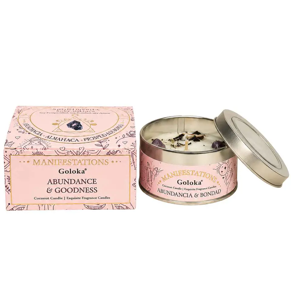 Vela Tarro Albahaca Pétalo de Rosa con Amatista 1