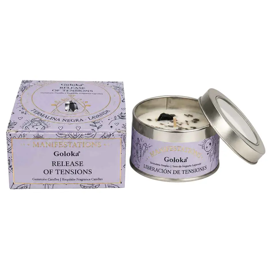 Vela Tarro Lavanda con Turmalina Negra 1