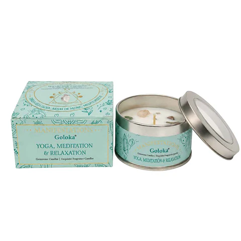 Vela Tarro Hojas de Salvia Raíz Vetiver con Piedra Luna