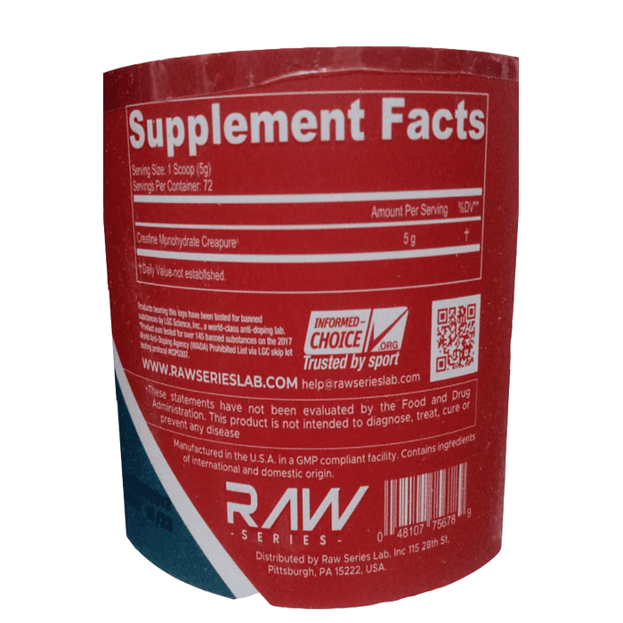 CREATINA RAW 72 SERVICIOS