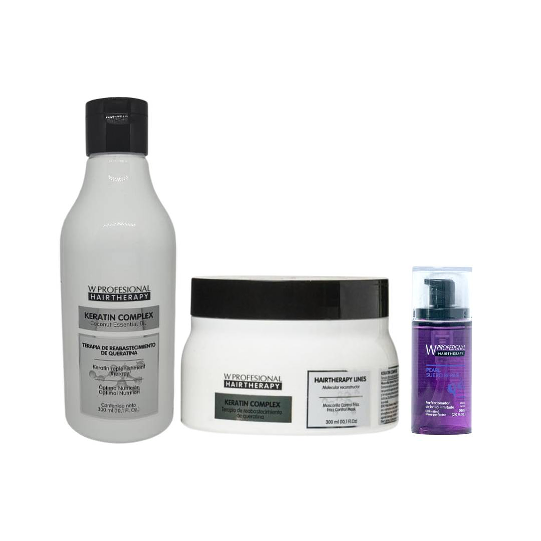 Hair Therapy | Keratin Complex | Kit Shampoo + Mascara + Pearl 1