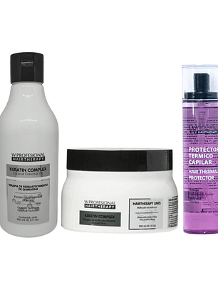 Hair Therapy | Keratin Complex | Kit Shampoo + Mascara + Protector Termico
