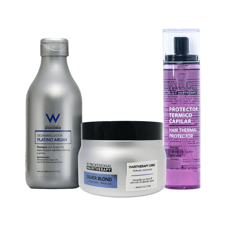 Hair Therapy | Silver Blond | Kit Shampoo + Mascara + Termico 1