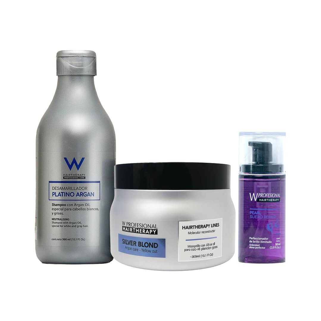 Hair Therapy | Silver Blond | Kit Shampoo + Mascara + Pearl 1