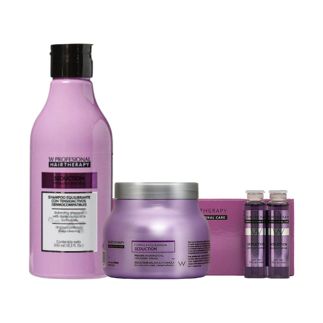 Hair Therapy | Seduction | Kit Shampoo + Mascara + Ampolla 6un x15cc 1