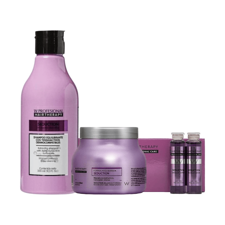 Hair Therapy | Seduction | Kit Shampoo + Mascara + Ampolla 6un x15cc 1