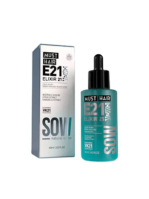 Sow | Must Hair | Serum Elixir E21 Reconstrucción De 60ml