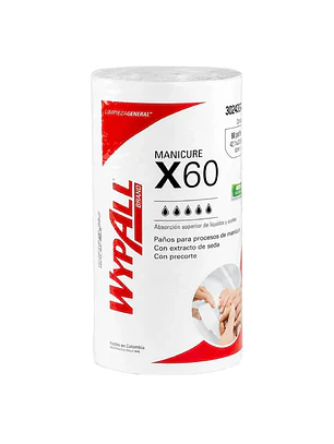 Wypall Brand X60 | Toallas Descartables Manicuria 88 Paños