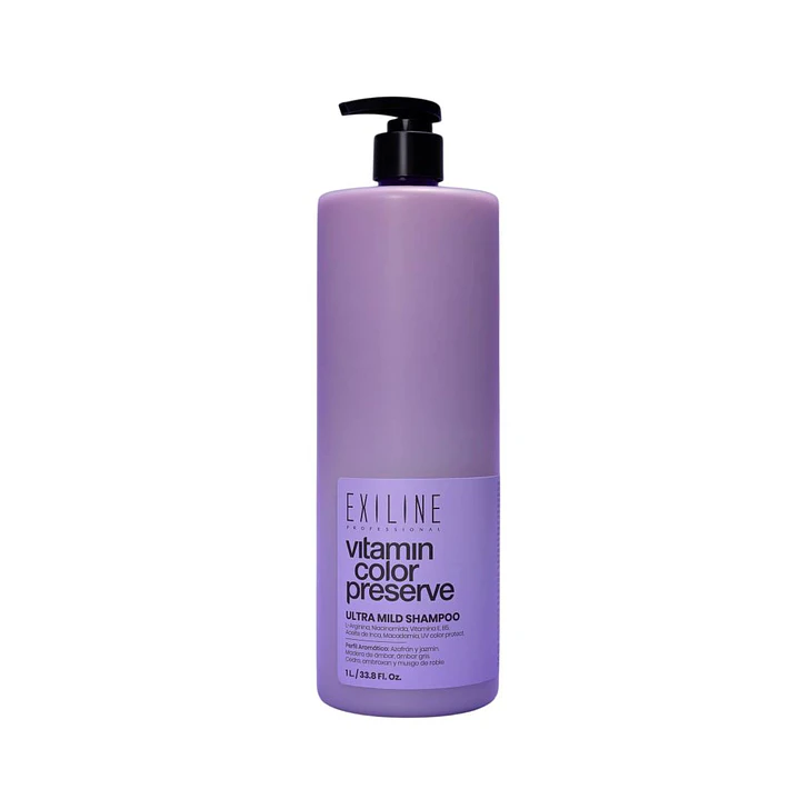 Exiline Vitamin Color Preserve Shampoo Ultra Liviano Litro 1
