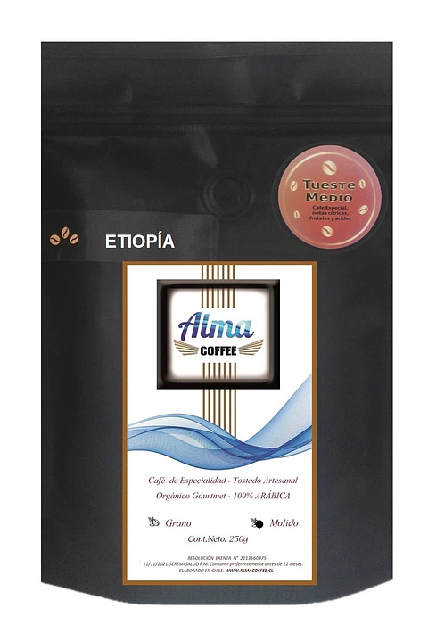 Café Especialidad Gourmet Etiopia Arábica 100% 250 gr