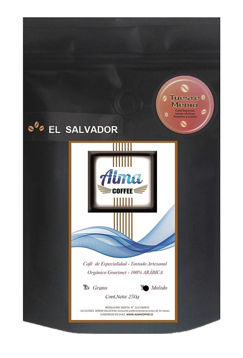 Café Especialidad Salvador Arábica 100% Gourmet 250 gr 