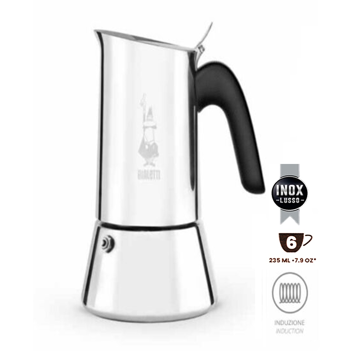 Cafetera Italiana de Acero Venus 4 Tazas Bialetti