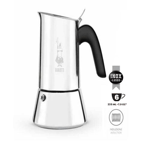 ☀️Cafetera Italiana BIALETTI Moka VENUS 6 tazas Inducción☕