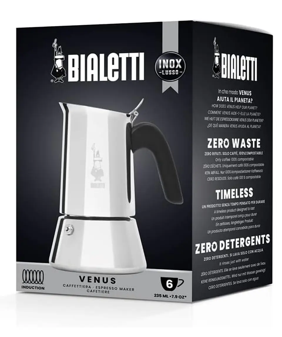 Cafetera Italiana BIALETTI Moka VENUS 6 tazas 235 ml Inducción 2