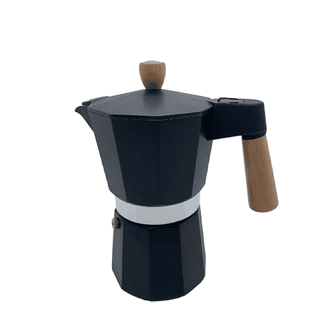 Cafetera Italiana Moka 3 tazas espresso 150 ml negra