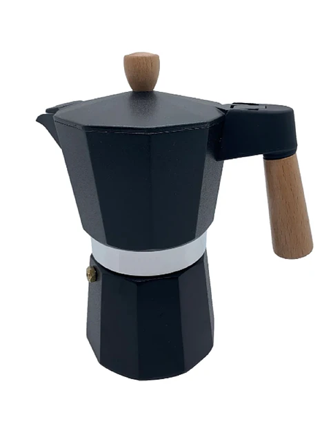 Cafetera Italiana Moka 6 tazas espresso 300 ml negra