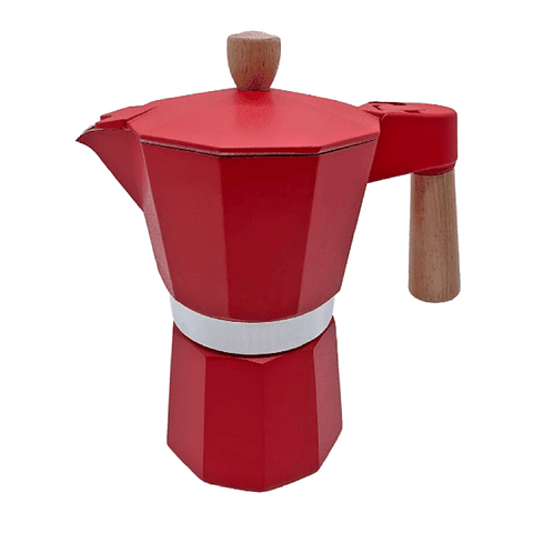 ☀️ Cafetera Italiana Moka 9 tazas espresso 450 ml roja☕