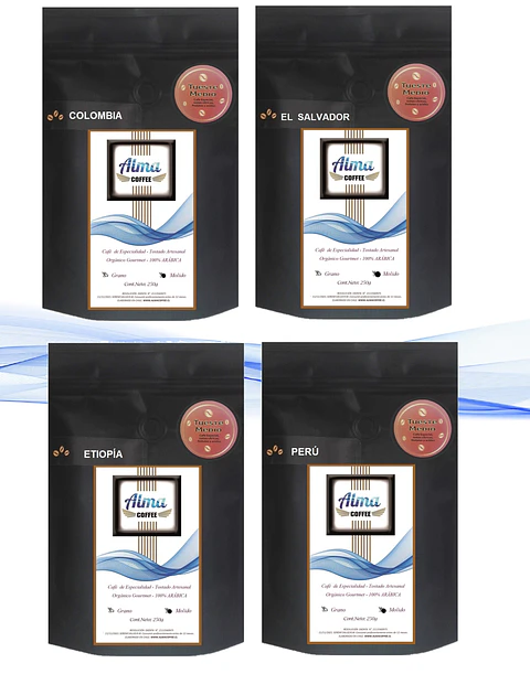 Café Especialidad Tostado Medio 100% Arábica Pack 4 unidades 250 gr