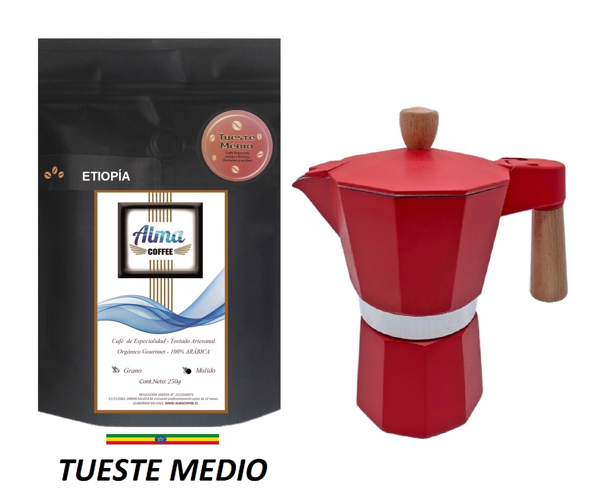 ☕️ Pack Cafetera Italiana Moka 6 tazas y Café Especialidad