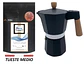 Pack Cafetera Italiana Moka 9 tazas y Café de Especialidad Tostado Medio Arábica 250 gr - Miniatura 4