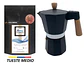 Pack Cafetera Italiana Moka 9 tazas y Café de Especialidad Tostado Medio Arábica 250 gr - Miniatura 3