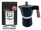 Pack Cafetera Italiana Moka 9 tazas y Café de Especialidad Tostado Medio Arábica 250 gr - Miniatura 2