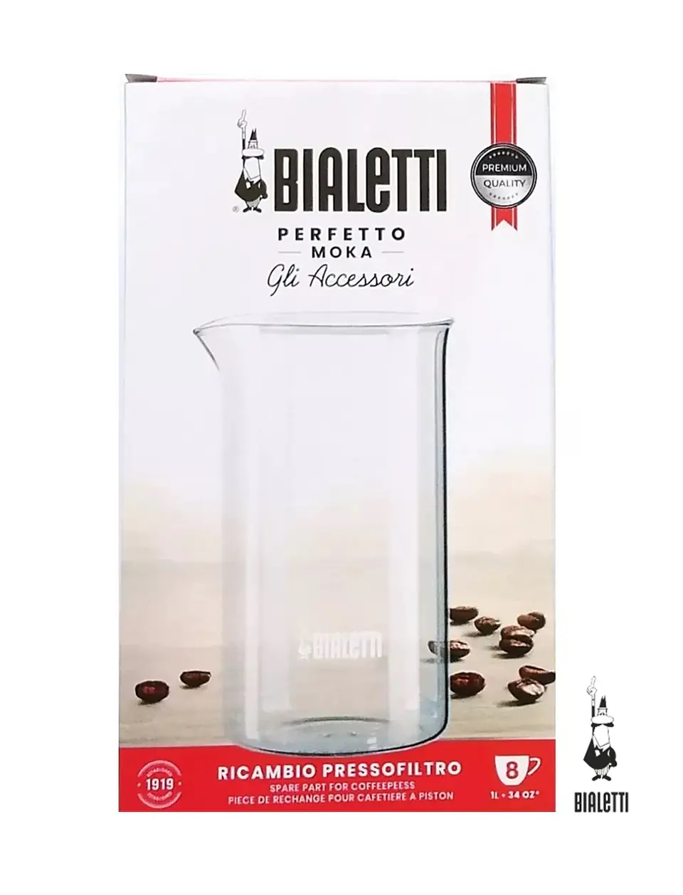Repuesto Vaso Prensa Francesa Smart Bialetti 1 lt 1