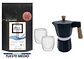 ☕️ Pack Cafetera Italiana Moka 3 tazas, Café de Especialidad Arábica 250 gr y Tazas doble pared - Miniatura 2