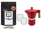 ☕️ Pack Cafetera Italiana Moka 3 tazas, Café de Especialidad Arábica 250 gr y Tazas doble pared - Miniatura 4
