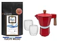 ☕️ Pack Cafetera Italiana Moka 3 tazas, Café de Especialidad Arábica 250 gr y Tazas doble pared - Miniatura 5