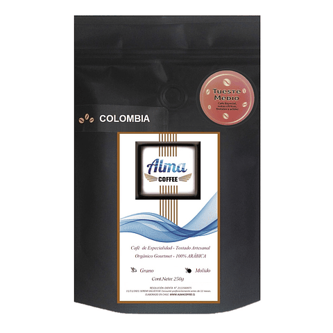 Café Especialidad Colombia, Perú, El Salvador 100% Arábica "Tueste Medio"  (3x250gr)