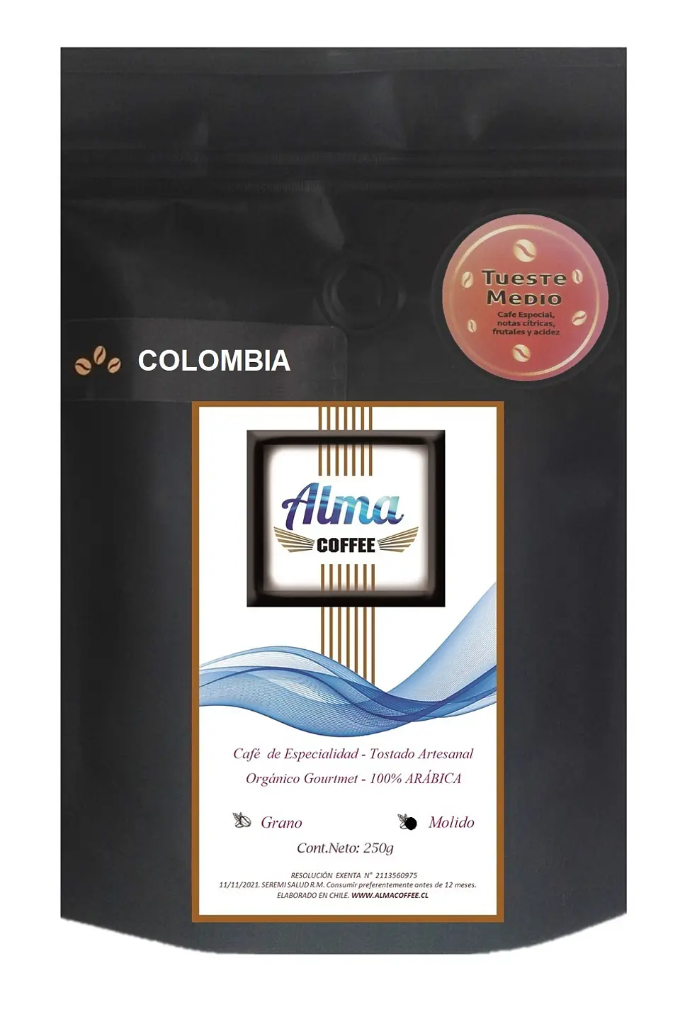 Café Especialidad Colombia, Perú, El Salvador 100% Arábica 