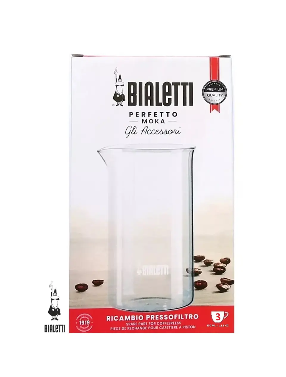Repuesto Vaso Prensa Francesa Smart Bialetti 350ml Original 1