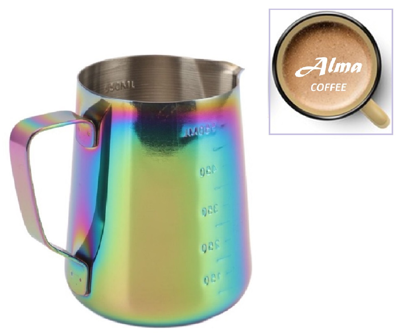 ☕️ Jarra latte art 550 ml de acero inoxidable