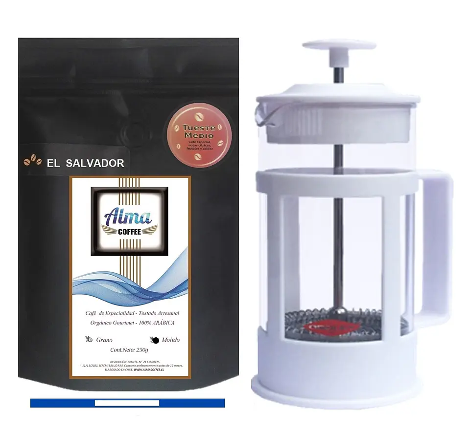Pack Cafetera Prensa Francesa Oroley 600 ml y Café de Especialidad  1