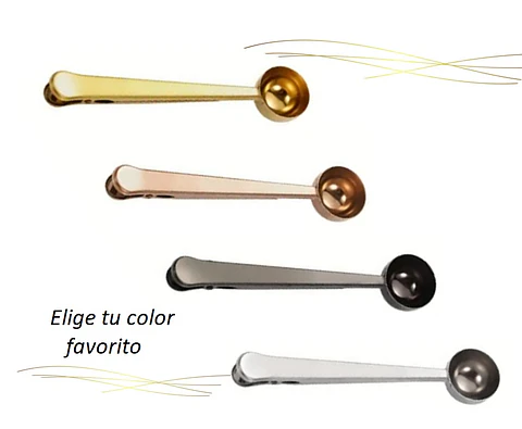 Cuchara Porcionadora para café de Acero Inoxidable Clip Pinza