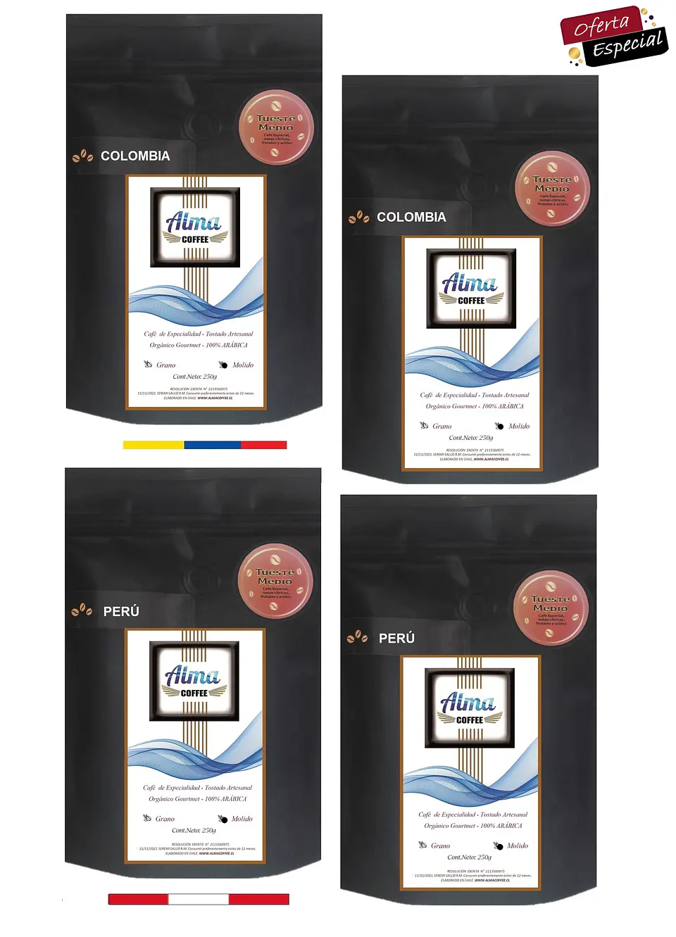 ☕️ Promoción Café de Especialidad Colombia y/o Perú 100% Arábica 