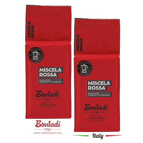 Café Bontadi Miscela Rossa (Italiano) Molido 2 unidades x 250 gr