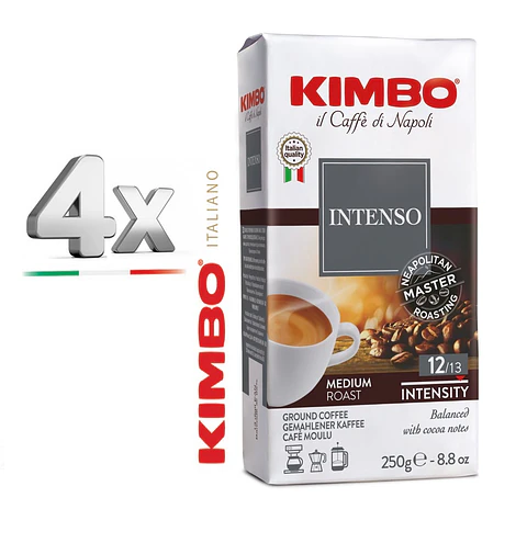Café Kimbo Intenso Molido 4 unidades x 250 gr